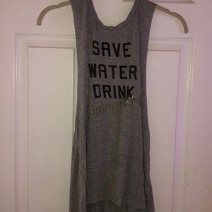 Save Water Drink Champagne Tank Top